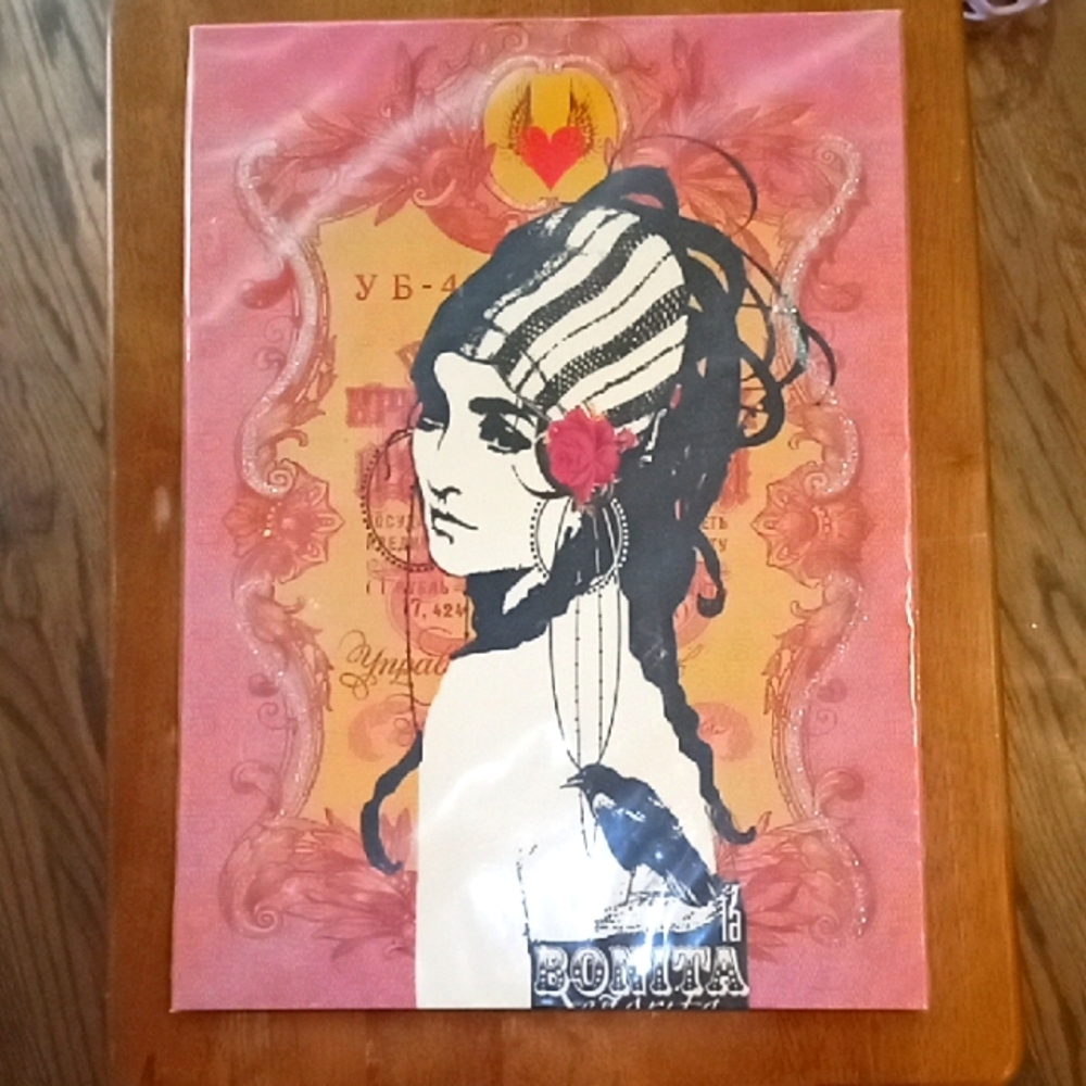 Papyrus Artistic "Bonita" Poster on board backing.